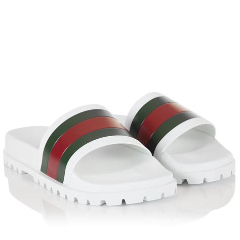 men's white gucci slides